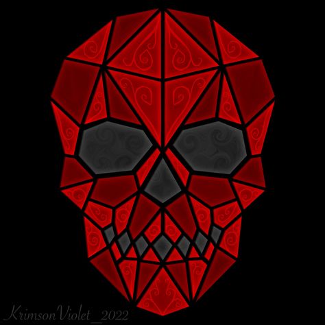 Stained Glass Skull, Skull Pics, Geometric Skull, Paint Inspo, Knitting Crafts, Manicure Inspiration, Retro Video, Retro Videos, Retro Video Games