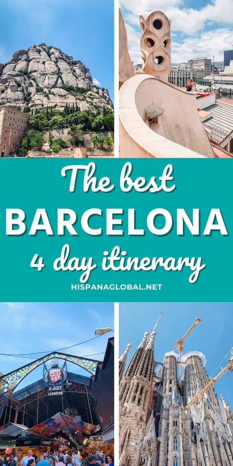 The ultimate 4 days in Barcelona itinerary - Hispana Global 4 Days In Barcelona, Barcelona Itinerary, Barcelona Spain Travel, Enjoy Your Trip, Famous Architects, Tourist Places, Incredible Places, Trip Ideas, Spain Travel