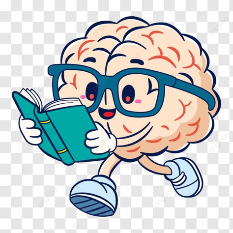 a cute brain character is studying hard vector cute brains brain studying png Cartoon Brain Drawing, Aesthetic Brain, Cereal Design, Brain Character, Brain Clipart, Brain Template, Brain Study, Brain Png, Brain Pictures