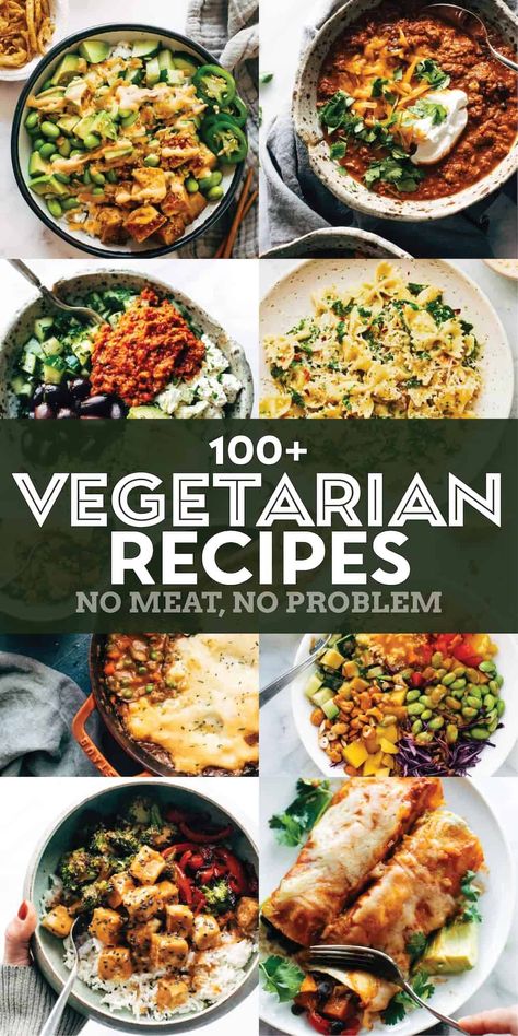 Vegetarian Recipes! Eating more plant-forward meals is not only great for your body but great for the planet too! Whether you're a long-time vegetarian looking for some new inspiration or someone just trying to add a few more veggie-friendly options to their menu, here's the place to find what you're looking for. #vegetarian #recipes #veg Fast Vegetarian Dinner, Cauliflower And Chickpeas, Butter Cauliflower, Cheap Vegetarian Meals, Vegetarian Party Food, Recipes Veg, Salad Recipes Healthy Easy, Spiced Cauliflower, Vegetarian Instant Pot