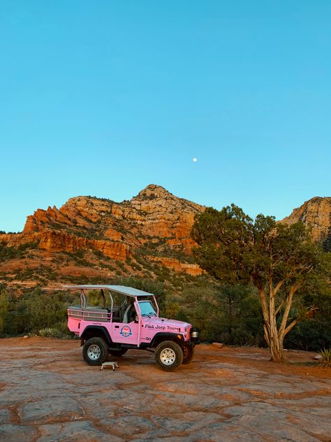 pink jeep tour Pink Road Trip Aesthetic, Blush Pink Jeep Wrangler, Light Pink Jeep Wrangler, Sedona Arizona Pink Jeep Tour, Pink Jeep Liberty, Mini Jeep, Pink Jeep, Black Jeep, Ranch Life