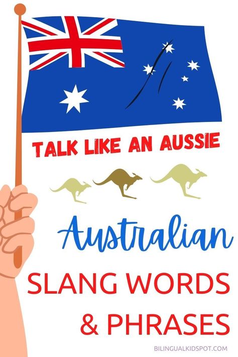 Australian Slang words, expressions & phrases Australian Words And Meanings, Australian Phrases, Australian Slang, Australian English, Proper English, Making Words, Slang Words, Foreign Language Learning, Language Resources