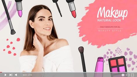 Free Vector | Hand drawn beauty youtube thumbnail Makeup Thumbnail, Girl Background, Youtube Makeup, Youtube Thumbnail, Daily Makeup, Vector Hand, Natural Makeup, Graphic Resources, Hand Drawn