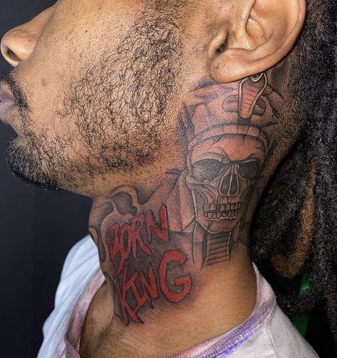 Rapper Neck Tattoo, Number Neck Tattoo, Throat Tattoo Men, Behind Ear Tattoo Men, Hood Neck Tattoo, Hood Neck Tattoo For Guys, Front Neck Tattoo, Full Neck Tattoos, Tatted Men