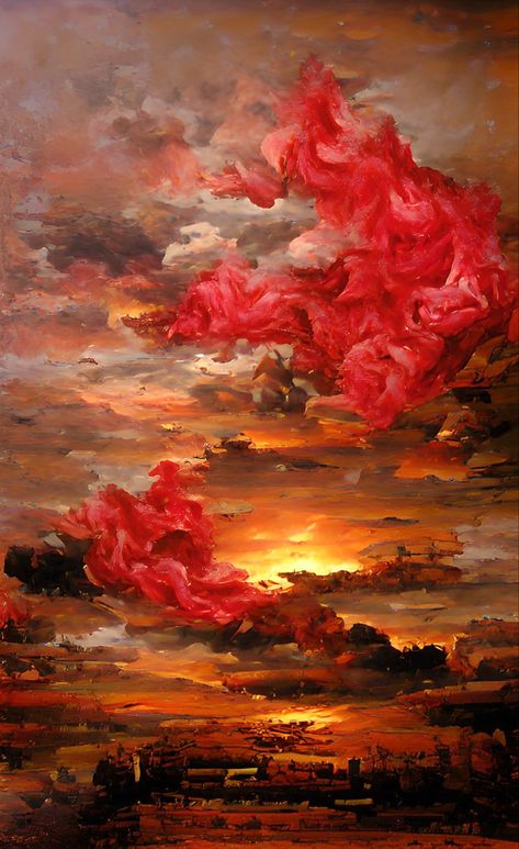 Loving Him, Soul Collage, Acid Art, Loving Him Was Red, Dream By Wombo, Taylor Swift Red, Playlist Covers, Cloud Painting, Red Art