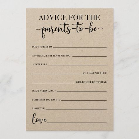 Advice For The Mom To Be, Advice For The Parents To Be, Advice For Parents To Be, Babyq Shower, Baby Advice Cards, Bebe Shower, Classy Baby Shower, Funny Baby Shower Games, Baby Shower Advice Cards