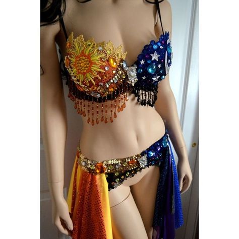 Sun And Moon Outfit, Moon Outfit, Burning Men, Rave Babe, Edc Outfits, Edm Outfits, Rave Costumes, Belly Dance Outfit, Fest Outfits