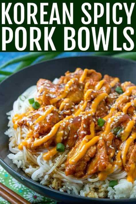 Pork Bulgogi Bowl, Bulgogi Bowl Recipe, Spicy Pork Bulgogi, Korean Spicy Pork, Bulgogi Bowl, Pork Bowls, Pork Bulgogi, Pork Bowl, Korean Pork