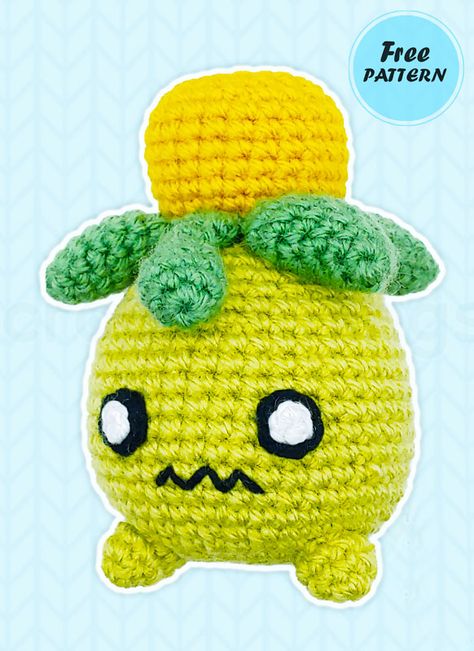 Smoliv Pokemon Amigurumi PDF Free Pattern - Amigurumiday Jiggly Puff Crochet, Crochet Luma, Smoliv Pokemon, Free Crochet Pokemon, Pokémon Crochet, Pokemon Amigurumi, Pokemon Crochet, Pokemon Crochet Pattern, Crochet Pokemon