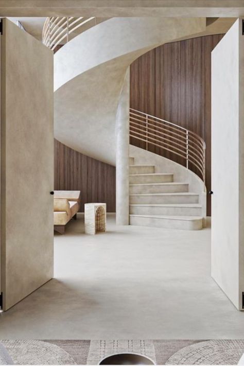 Floor Microcement, Microcement Stairs, Micro Cement Floor, Cement Stairs, Staircase Accent Wall, Microcement Floor, Micro Concrete, Micro Cement, Cement Floors