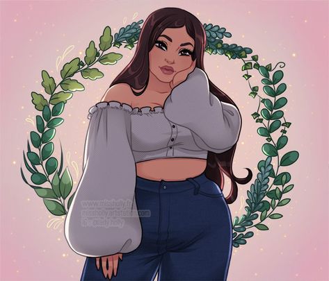 Cartoon Plus Size, Kate Smith, Plus Size Art, Blue Girl, Cute Art Styles, Art Styles, Girl Cartoon, 1 2 3, Art Girl