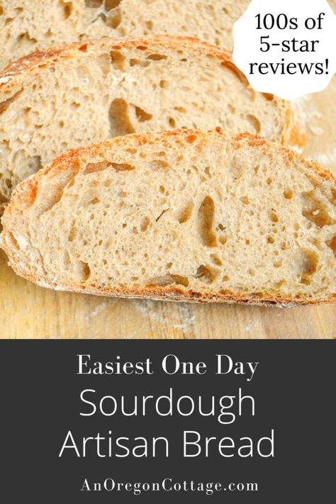 The easiest 1-day sourdough artisan bread recipe out there! Hundreds of 5-star reviews along with step-by-step photos and a video to show you the way to a perfect loaf of bread you will make again and again. Sourdough Artisan Bread Recipe, Sourdough Artisan Bread, Artisan Sourdough Bread, Artisan Sourdough Bread Recipe, Artisan Bread Recipe, Easy Sourdough Bread Recipe, Artisan Sourdough, Easy Sourdough, Homemade Sourdough Bread