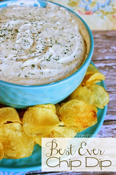 Mostly Homemade Mom: Best Ever {Veggie} Dip - Super easy and the kids LOVED it! Simple Chip Dip, Easy Chip Dip, Chip Dip Recipes, Chip Dips, Homemade Dips, Chips And Dip, Dips And Appetizers, Snack Dip, Veggie Dip