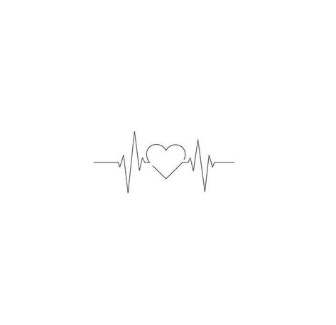 Pulse Tattoo, Ekg Tattoo, Heartbeat Tattoo Design, Warrior Tattoo Sleeve, Black Line Tattoo, Stunning Tattoos, Cute Simple Tattoos, Heartbeat Tattoo, French Tattoo