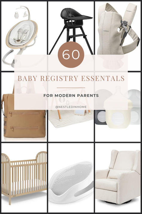 60 baby registry ideas for modern parents who love a clean aesthetic look. Subtle and timeless baby registry finds. 2024 Baby Registry List, First Time Mom Baby Registry, Newborn Must Haves 2024, Must Haves For New Baby, Baby Stuff Must Have, Gender Neutral Baby Registry, Baby Registry Ideas, Nursery Must Haves, Baby Boy Registry