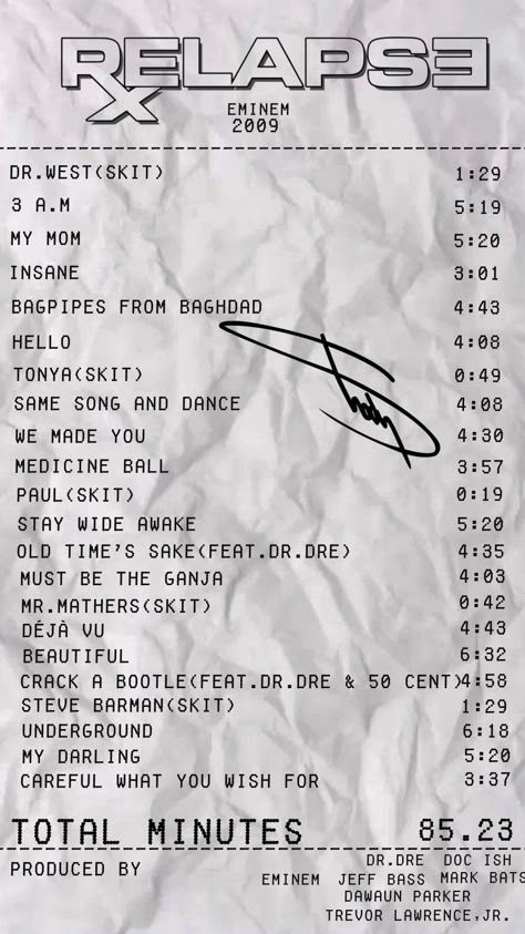 Eminem Receipt, Eminem Bedroom, Relapse Eminem, Eminem Playlist, Eminem Album Cover, Eminem Relapse, Eminem Albums, Eminem Poster, Eminem Lyrics