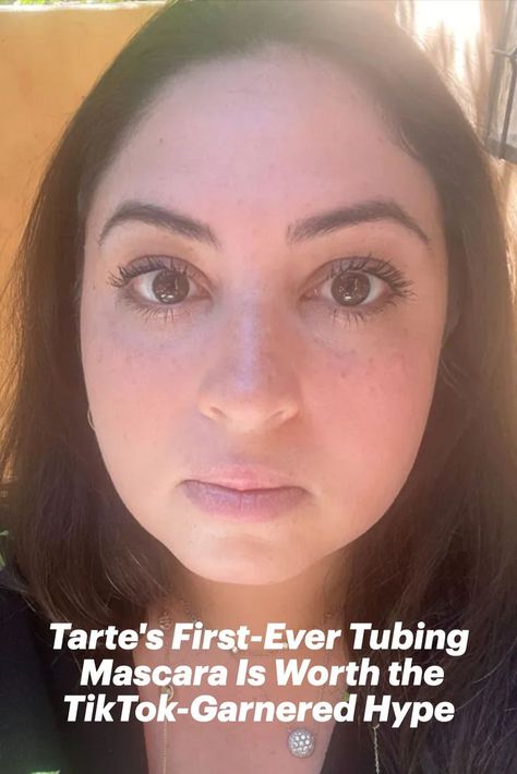 Contributing writer Lauren Dana Ellman poses in a selfie wearing the Tarte Tubing Mascara Mascara Review, Tubing Mascara, Mascara Wands, Take The Cake, Choice Awards, Lash Extensions, Over The Years, Like You, Lashes