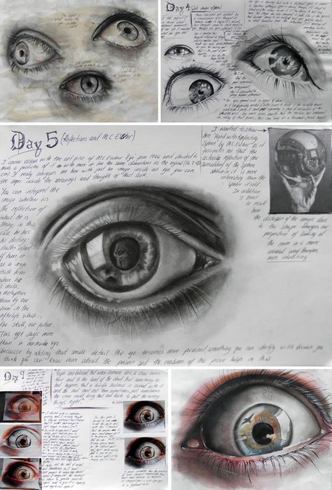 How to draw realistic eyes High School Art Projects, British School, Art Alevel, Gcse Art Sketchbook, A Level Art Sketchbook, Reflection Art, Art Diary, High School Art, Gcse Art