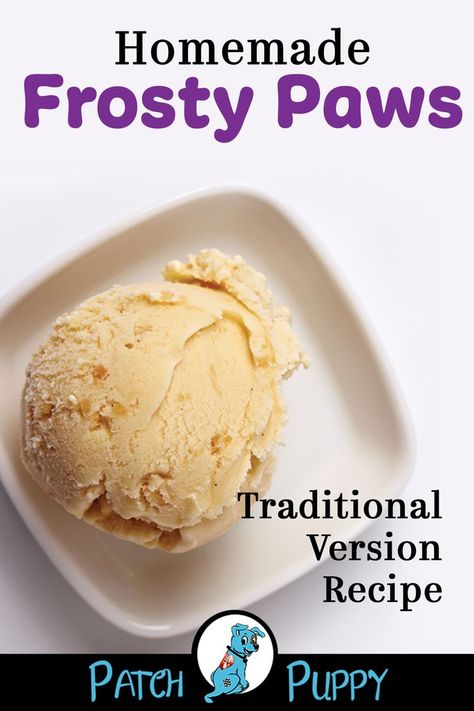 Homemade Frosty, Dog Ice Cream Recipe, Frosty Paws, Homemade Dog Cookies, Dog Treats Homemade Easy, Easy Dog Treat Recipes, Frozen Dog Treats, Dog Biscuit Recipes, Dog Ice Cream