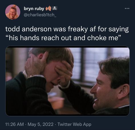 Todd Anderson Pfp, Todd Anderson Poem, Neil And Todd Dead Poets Society, Dead Poets Society Memes Funny, Neil And Todd Fanart, Todd And Neil, Todd Anderson, Oh Captain My Captain, Captain My Captain