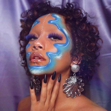 Water Inspired Makeup, Water Makeup Look, Water Makeup Looks, Prom Eye Makeup, Make Up Inspo, Milk Makeup, Creative Makeup Looks, Halloween Make Up, Nyx Cosmetics