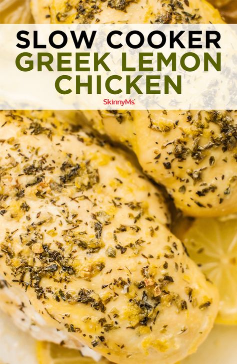 It's impossible to have too many slow cooker chicken recipes! We love the flavors of this Slow Cooker Greek Lemon Chicken. Perfect for lunch or dinner. Greek Spinach, Spinach Rice, Greek Lemon Chicken, Resep Diet, Vegetarian Meal, Chicken Slow Cooker Recipes, Healthy Crockpot, Delicious Chicken, Crockpot Recipes Slow Cooker