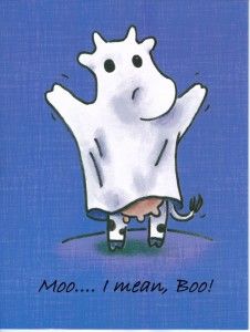 Cute Cow Sayings, Halloween Cow Wallpaper, Cow Ghost, Ghost Cow, Halloween Cow, Character And Setting, Ghost Tour, Cows Funny, Cow Art