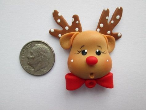 Reindeer Clay, Clay Christmas Decorations, Christmas Cake Decorations, Clay Christmas, Polymer Clay Ornaments, Polymer Clay Figures, Christmas Clay, Polymer Clay Christmas, Clay Baby