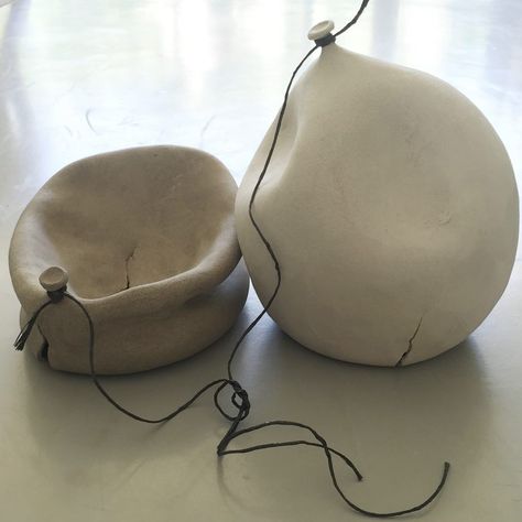 Sivan #sivansballoons on Instagram: “Deflated Ceramic Balloon Sculptures in Grey Clay 🎈🎈 #sculpture #ceramics #art #handbuilt #sivansballoons #contemporaryart #design #balloons” Ceramic Balloon, Balloon Crafts, Ceramics Art, Cerámica Ideas, Balloon Sculptures, Pottery Crafts, October 29, Balloon Art, Clay Sculpture