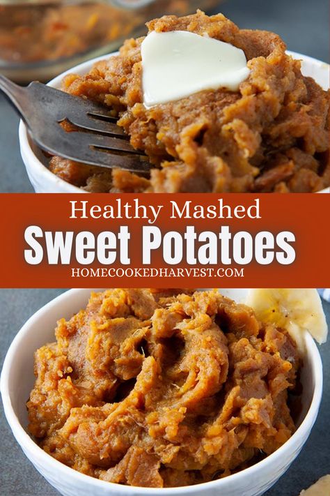 Vegan Sweet Potatoes, Healthy Mashed Sweet Potatoes, Mashed Sweet Potato Recipe, Vegan Mashed Sweet Potatoes, Mashed Sweet Potatoes Healthy, Sweet Potato Appetizers, Sweet Potato Recipes Mashed, Mashed Sweet Potato, Sweet Potato Recipe