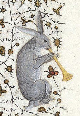 Medieval Animal Art, Illuminated Manuscript Art, Medieval Rabbit, Rabbit Hopping, Manuscript Illumination, Medieval Illumination, Medieval Drawings, Medieval Artwork, Medieval Paintings