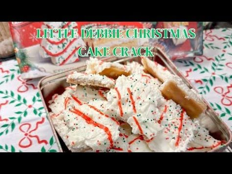 Holiday baking | Little Debbie Christmas tree cake crack! | EASY holiday recipes | The Basham’s - YouTube Little Debbie Christmas Tree, Little Debbie, Easy Holiday Recipes, Cookies And Brownies, Happy Merry Christmas, Bark Recipe, Tree Cake, Christmas Tree Cake, Tree Cakes