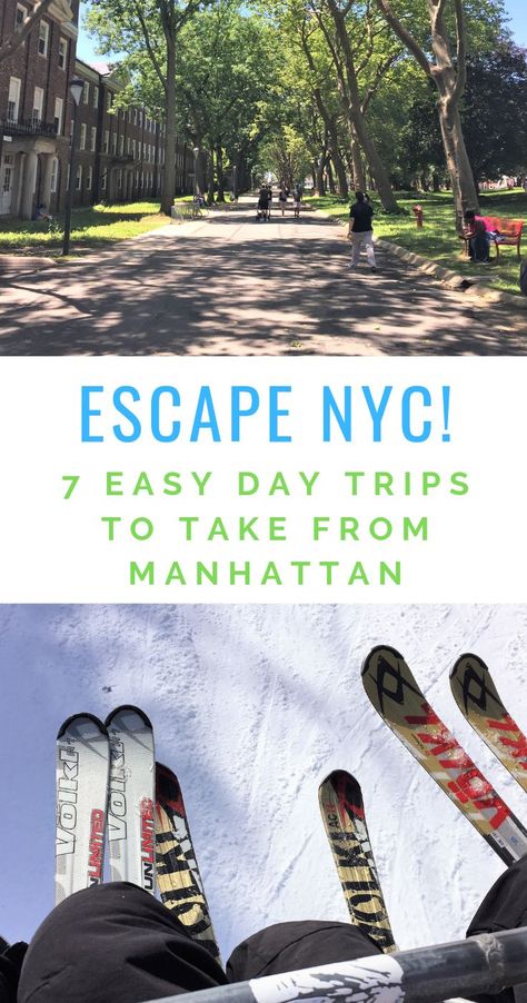 These New York City day trips are easily accessible from Manhattan and any of the surrounding boros. Day Trips From New York City, Nyc Day Trip, Day Trip Essentials, New York Day Trip, Eat In New York City, Day Trip To Nyc, Kid Friendly Vacations, Nyc With Kids, New York Vacation