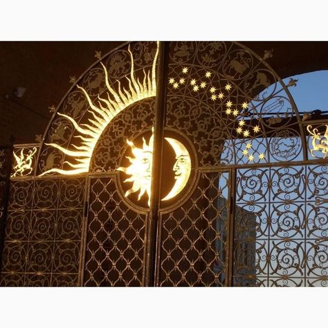 sun and moon gate Photography Dark, Pop Art Decor, The Sun And Moon, Hieronymus Bosch, Gold Aesthetic, Dark Beauty, Sun And Moon, Mellow Yellow, Aphrodite