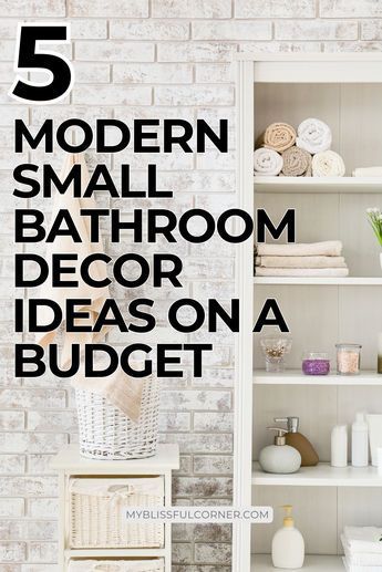 Your small bathroom needs a refresh but you want to do it on a budget? you totally can! By incorporating some key elements, you can elevate your bathroom decor and bathroom style without spending a fortune. Visit the blog to read more about my top 5 small bathroom decor ideas and to find some inspiration to transform your space! Small Bathroom Corner Decor, Small Bath Decor Ideas, Small Bathroom Ideas Decorating Toilet Room Master Bath, How To Decorate Small Bathroom, Small Bathroom Decor Ideas On A Budget, Small Rental Bathroom Ideas, Modern Small Bathroom Decor, White Bathroom Decorating Ideas, Corner Bathroom Sink