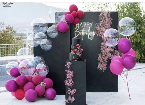 70th Birthday Backdrop Ideas, Birthday Backdrop Ideas, Birthday Party Idea, Wedding Guest Book Unique, Bubble Balloons, Custom Balloons, Balloon Backdrop, Bridal Event, Balloon Decor