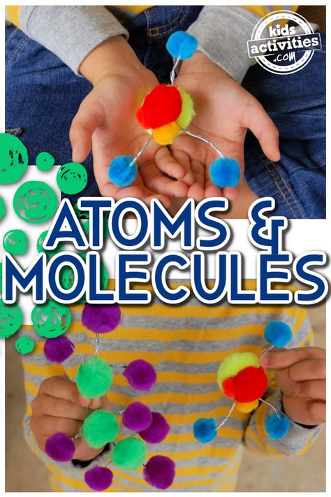 Atoms Elements And Compounds, Building Atomic Models, Molecule Model Projects, Atoms And Molecules For Kids, Atom Activities, Science Atom, Molecule Model, Atoms And Molecules, Atom Model