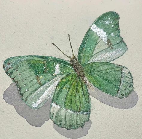 Green Butterfly Aesthetic, Green Folder, Purple Butterfly Tattoo, Green Wallpapers, Green Core, Aesthetic Objects, Green Wing, Cartoon Butterfly, Butterfly Background