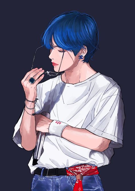 Taehyung's Art, Fanart Illustration, Taehyung Fanart, Fanart Bts, Wallpaper Bts, Jan 17, Bts Drawings, V Taehyung, Bts Fanart