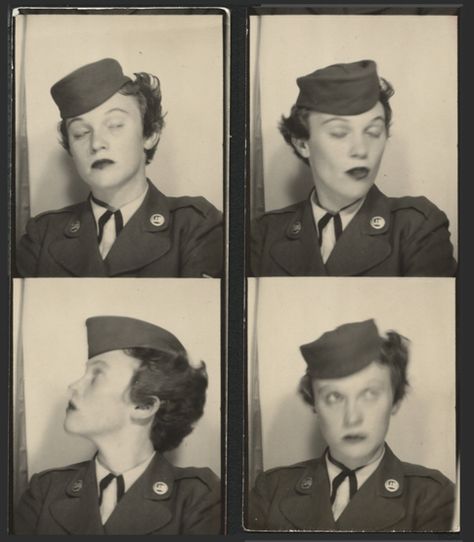 Photobooth WAC | Flickr - Photo Sharing! Photobooth Strip, Photobooth Pics, Booth Pictures, Vintage Photobooth, Vintage Photo Booths, Retro Photos, Ghost In The Machine, Photobooth Pictures, Photos Booth