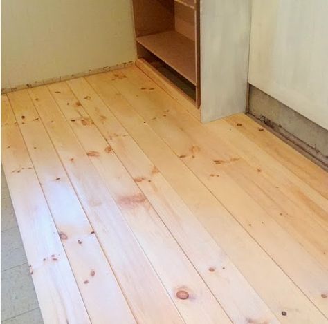 Diy Hardwood Floors, Diy Wood Floors, Plywood Flooring, Wood Floors Wide Plank, Wide Plank Flooring, Wooden Floors, Pine Floors, Diy Flooring, Wide Plank