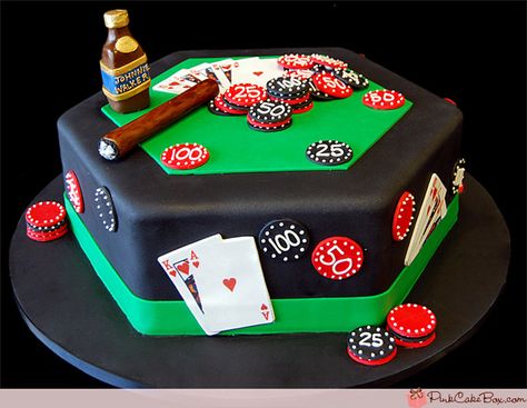 Cartas, puro y whisky. Poker a la antigua usanza Pastries Images, Poker Cake, Poker Party, Gambling Cake, Flirting Messages, Casino Night, Ipad App, Casino Party, Casino Theme