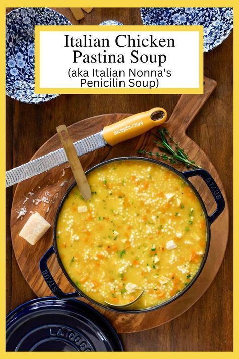 Chicken Pastina Soup, Chicken Pastina, Italian Penicillin, Pastina Recipes, Pastina Soup, Soups And Chowders, Good Soup, Comforting Soup, Italian Soup