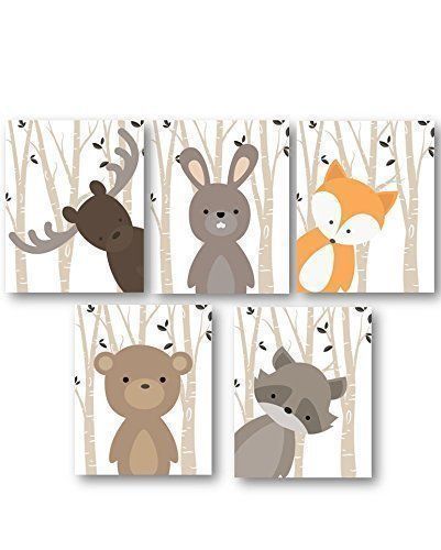 Bos Baby, Baby Room Boy, Animal Wall Art Prints, Baby Boy Nursery Art, Animal Baby Room, Forest Animal Nursery, Woodland Nursery Art, Woodland Animal Nursery, Animal Wall Art Nursery