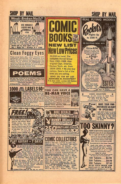 Vintage Comic Book AD Comic Book Ads, Ads Graphic Design, Comic Ads, Nostalgia 70s, Book Ads, Book Advertising, Old Comic Books, Retro Comic Book, Classic Comic Books