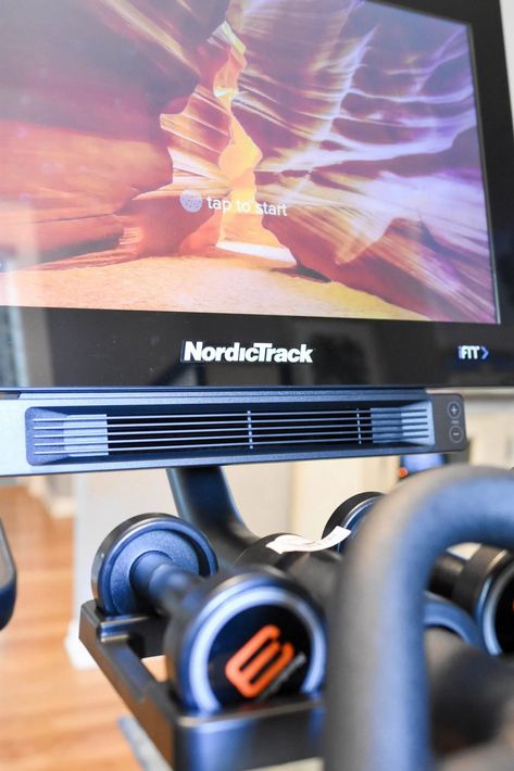 Trying the NordicTrack Commercial S22i Studio Cycle Bike : My initial review of NordicTrack's exercise bike and fitness programs. Ifit Nordictrack Bike, Nordic Track Bike, Cycle Exercise, August Mood Board, Track Cycling, Peloton Bike, Fitness Programs, New Nordic, Track Bike