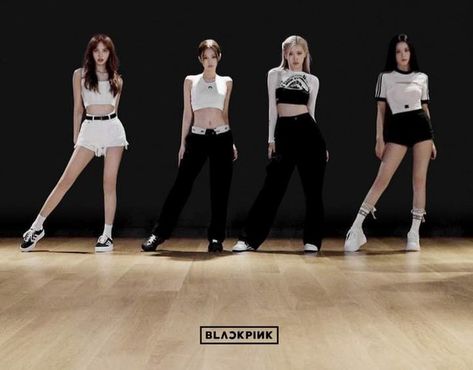 Girls Attire, Black Pink Background, Practice Outfits, Mood Board Fashion, Jennie Lisa, Couple Outfits, Black Pink Kpop, Blackpink Fashion, Dance Choreography Videos