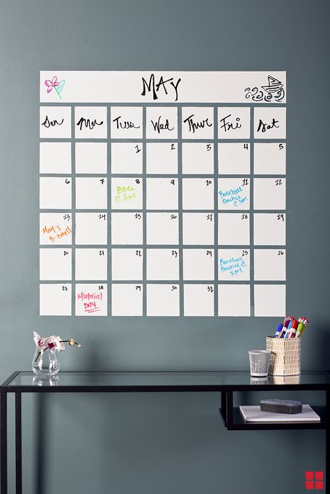 Captivating Calender Paint Calendar, Dry Erase Paint, Dry Erase Calendar, Diy Calendar, Calendar Ideas, Wall Calendars, Rust Oleum, My New Room, Dry Erase