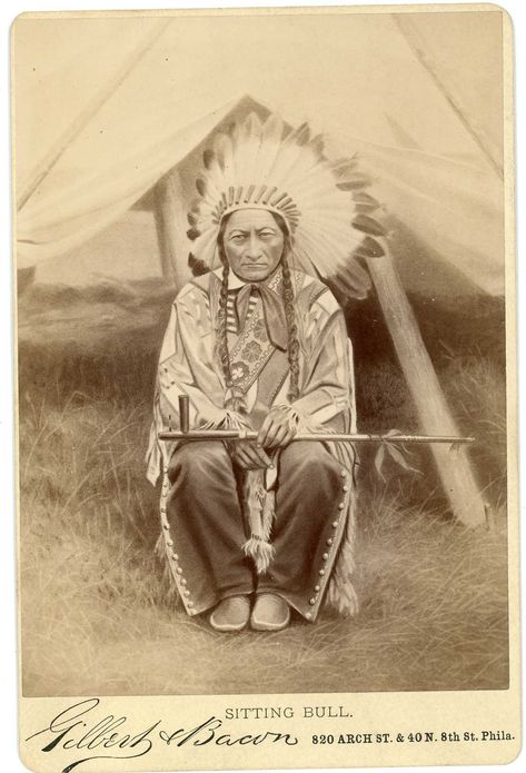 Sioux Indian, Eagle Feather, Sitting Bull, Native American Wisdom, American Indian History, Native American Images, Native American Chief, Native American Men, Cabinet Cards