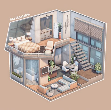 The Sims Tiny House Ideas, Sims4 Layout, Sims 4 Cc House Layout, Sims 4 Loft House Layout, Sims 4 Tiny House Ideas, Sims 4 Tiny House Floor Plans, Sims 4 Build Ideas Layout, Sims Tiny House, Sims 4 Tiny Home